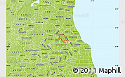 Physical Map of ZIP code 60090