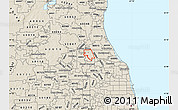Shaded Relief Map of ZIP code 60090