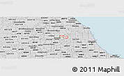 Silver Style Panoramic Map of ZIP code 60131