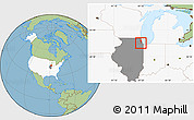 Savanna Style Location Map of ZIP code 60141, highlighted country, highlighted state