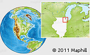 Physical Location Map of ZIP code 60153, highlighted state
