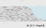 Silver Style Panoramic Map of ZIP code 60153
