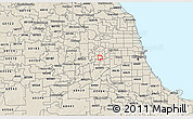 Shaded Relief 3D Map of ZIP code 60155