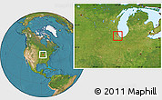 Satellite Location Map of ZIP code 60155