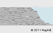 Gray Panoramic Map of ZIP code 60160