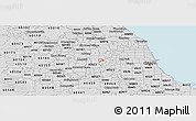Silver Style Panoramic Map of ZIP code 60163