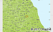 Physical Map of ZIP code 60164