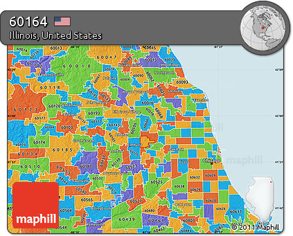 Political Map of ZIP Code 60164