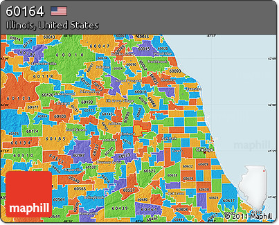 Political Map of ZIP Code 60164