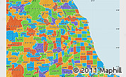 Political Map of ZIP code 60164