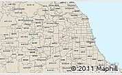 Shaded Relief 3D Map of ZIP code 60165