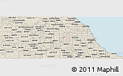 Classic Style Panoramic Map of ZIP code 60165
