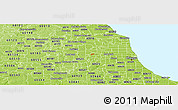 Physical Panoramic Map of ZIP code 60165