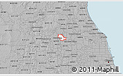 Gray 3D Map of ZIP code 60173