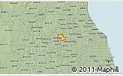 Savanna Style 3D Map of ZIP code 60173