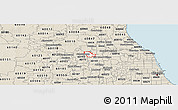 Classic Style Panoramic Map of ZIP code 60173
