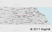 Silver Style Panoramic Map of ZIP code 60173