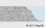 Gray Panoramic Map of ZIP code 60176
