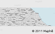 Silver Style Panoramic Map of ZIP code 60176