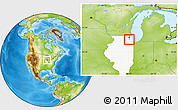 Physical Location Map of ZIP code 60193, highlighted state