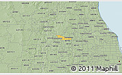 Savanna Style 3D Map of ZIP code 60194