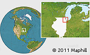 Satellite Location Map of ZIP code 60301, highlighted state