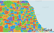 Political 3D Map of ZIP code 60302