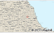 Shaded Relief 3D Map of ZIP code 60302