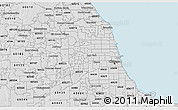 Silver Style 3D Map of ZIP code 60302