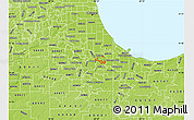 Physical Map of ZIP code 60419