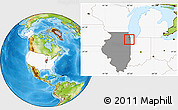 Physical Location Map of ZIP code 60471, highlighted country, highlighted state