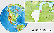 Physical Location Map of ZIP code 60472, highlighted state