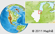 Physical Location Map of ZIP code 60476, highlighted state