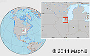 Gray Location Map of ZIP code 60506
