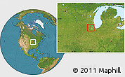 Satellite Location Map of ZIP code 60506