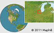 Satellite Location Map of ZIP code 60511