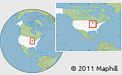 Savanna Style Location Map of ZIP code 60511, highlighted country, highlighted county, within the entire country