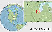 Savanna Style Location Map of ZIP code 60511, highlighted county