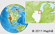 Physical Location Map of ZIP code 60513, highlighted state