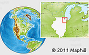 Physical Location Map of ZIP code 60526, highlighted state