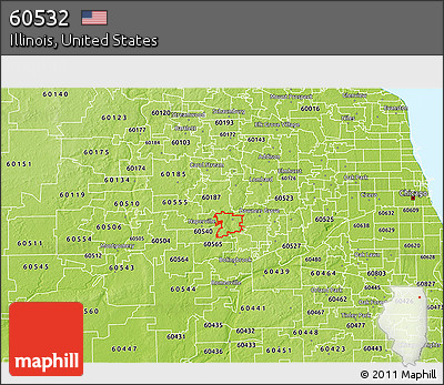 Physical 3D Map of ZIP Code 60532