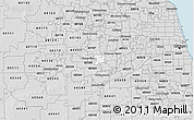 Silver Style 3D Map of ZIP code 60532