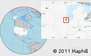 Gray Location Map of ZIP code 60532, highlighted country, highlighted county