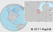 Gray Location Map of ZIP code 60532