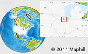 Physical Location Map of ZIP code 60532, highlighted country, highlighted county