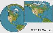 Satellite Location Map of ZIP code 60532, within the entire country
