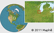 Satellite Location Map of ZIP code 60532