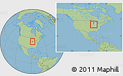 Savanna Style Location Map of ZIP code 60532, within the entire country