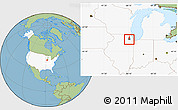 Savanna Style Location Map of ZIP code 60532, highlighted country, highlighted county