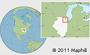 Savanna Style Location Map of ZIP code 60532, highlighted state